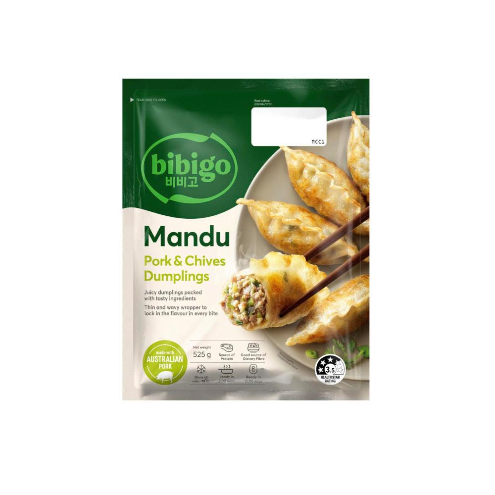 Bibigo Mandu Pork & Chive Dumplings - 525g