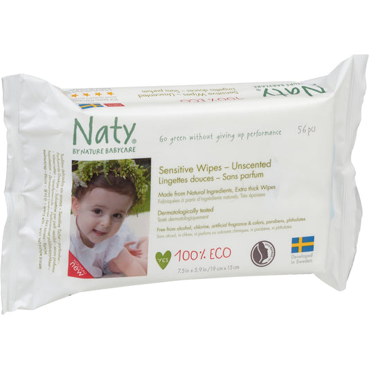 Eco By Naty Baby Wipes Unscented 56 Pack