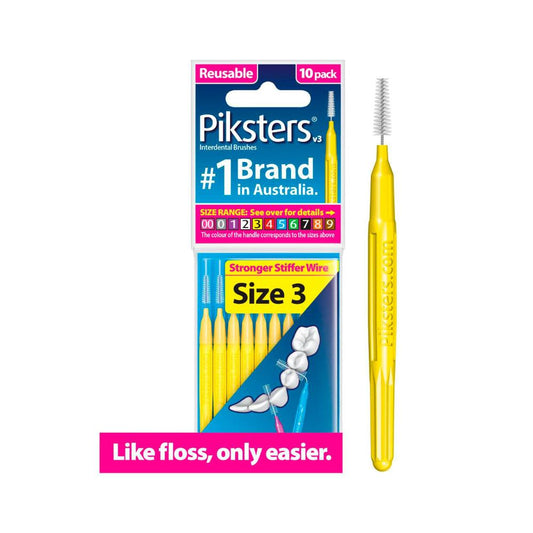 Piksters Interdental Brushes Yellow Size 3 - 10 pack