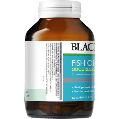 Blackmores Odourless Fish Oil 1000mg Omega-3 Mini Capsules 200 Pack