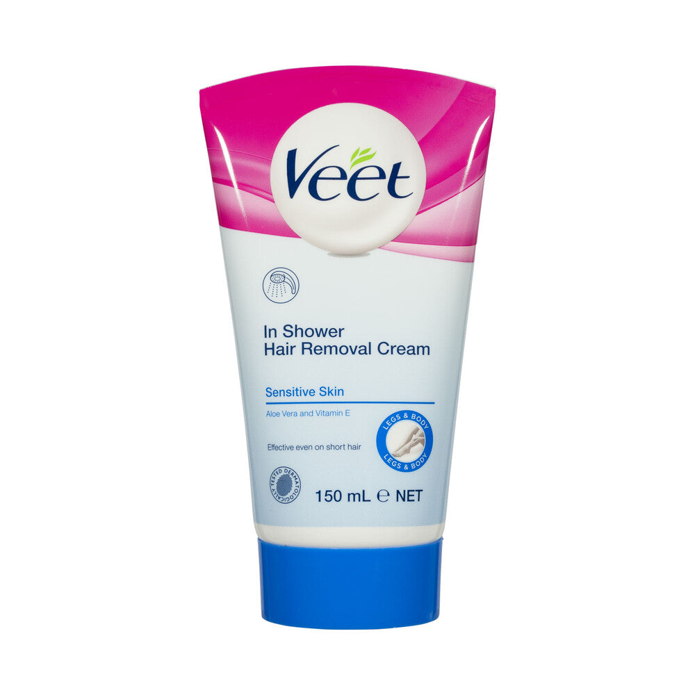 Veet Pure In Shower Hair Removal Cream For Sensitive Skin Legs & Body - 150mL