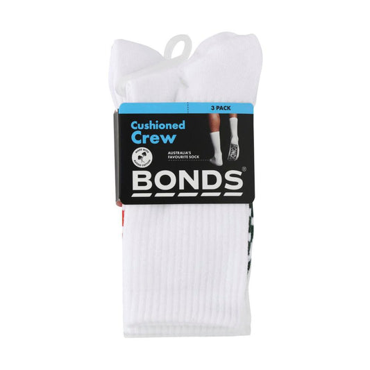 Bonds Men's Logo Crew Sock 11+ - 3PACK