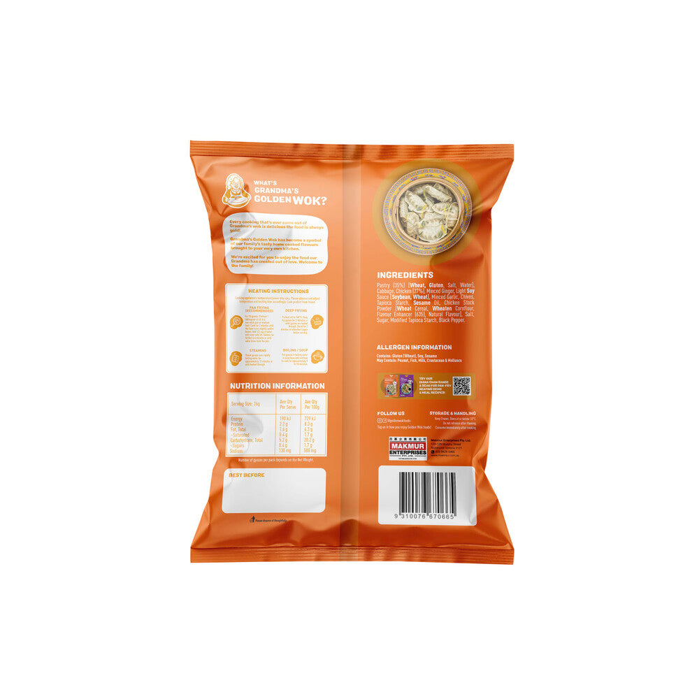 Golden Wok Grandma's Chicken Gyozas - 700g