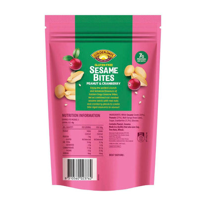 Golden Days Sesame Bites Peanut & Cranberry - 120GRAM