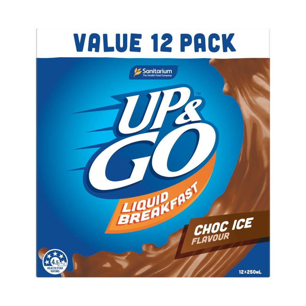 UP&GO Liquid Breakfast Choc Ice 12x250ml - 3L