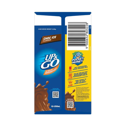 UP&GO Liquid Breakfast Choc Ice 12x250ml - 3L