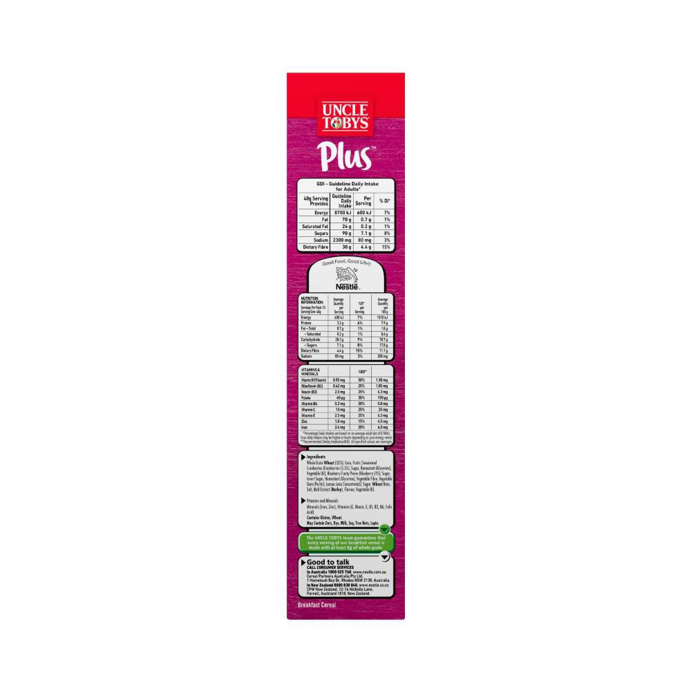 Une Tobys Plus Antioxidant Cereal - 435g