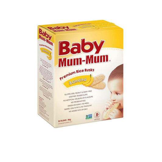 Baby Mum-mum Rice Rusks Banana +8 Months - 36g