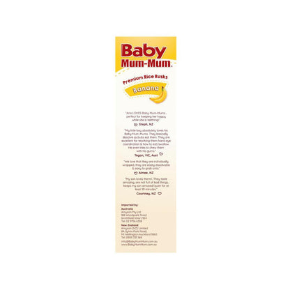 Baby Mum-mum Rice Rusks Banana +8 Months - 36g