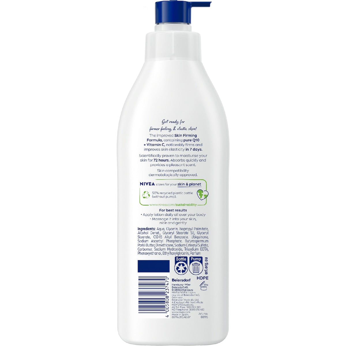 Nivea Q10 Plus Firming Body Lotion With Vitamin C & 72hr Moisture 400ml