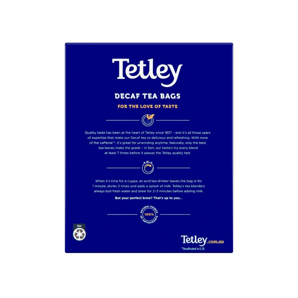 Tetley Decaffeinated Black Tea Bags 100 pack - 185g