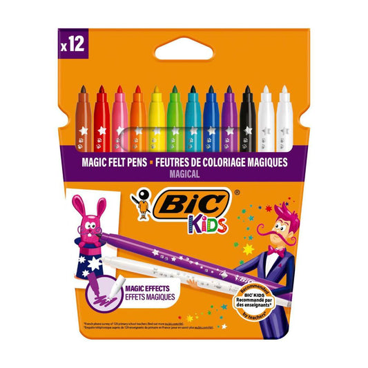 Bic Kids Magic Erasable Felt Pens - 12 Pack