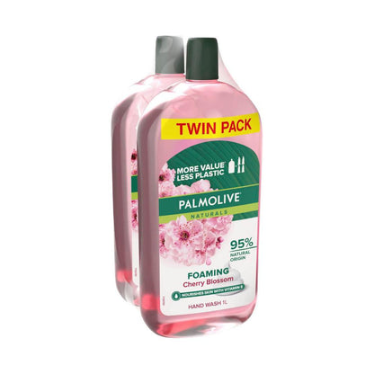 Palmolive Naturals Foaming Hand Wash Cherry Blossom Refill 1l - 2 Pack