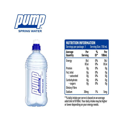 Pump Spring Water Bottle - 750mL