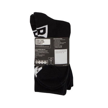 Bonds Women's Logo Sport Crew Sock 3+ & 8+ - 3PACK