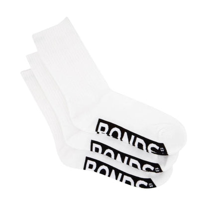 Bonds Women's Logo Sport Crew Sock 3+ & 8+ - 3PACK