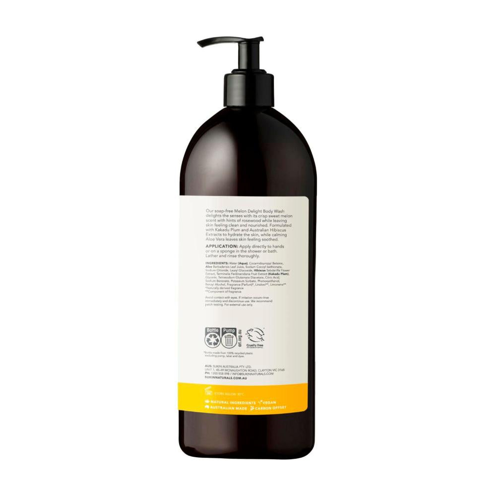 Sukin Botanical Body Wash Melon Delight - 1LITRE