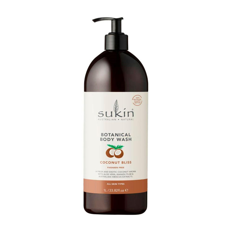 Sukin Botanical Body Wash Coconut Bliss - 1LITRE