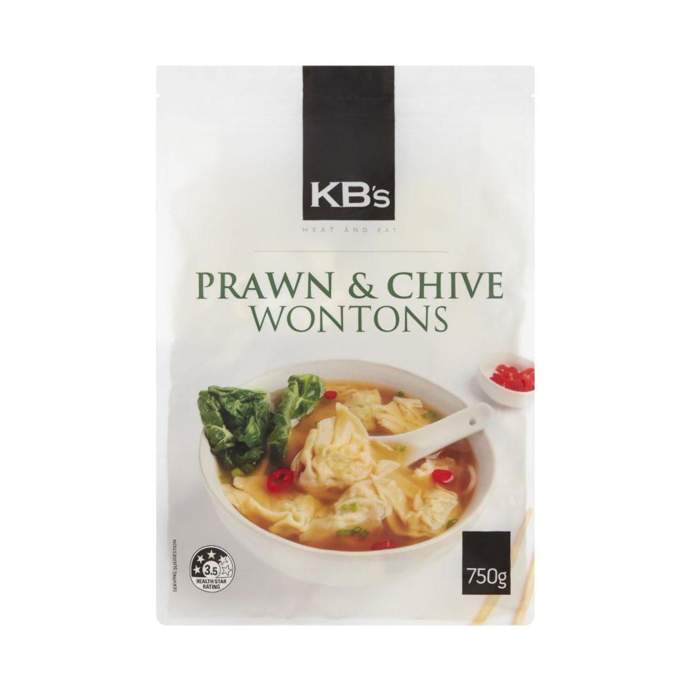 Kb Chives & Prawn Wontons - 750g