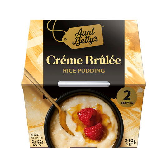 Aunt Betty's Rice Pudding Creme Brulee 2 Pack - 240g