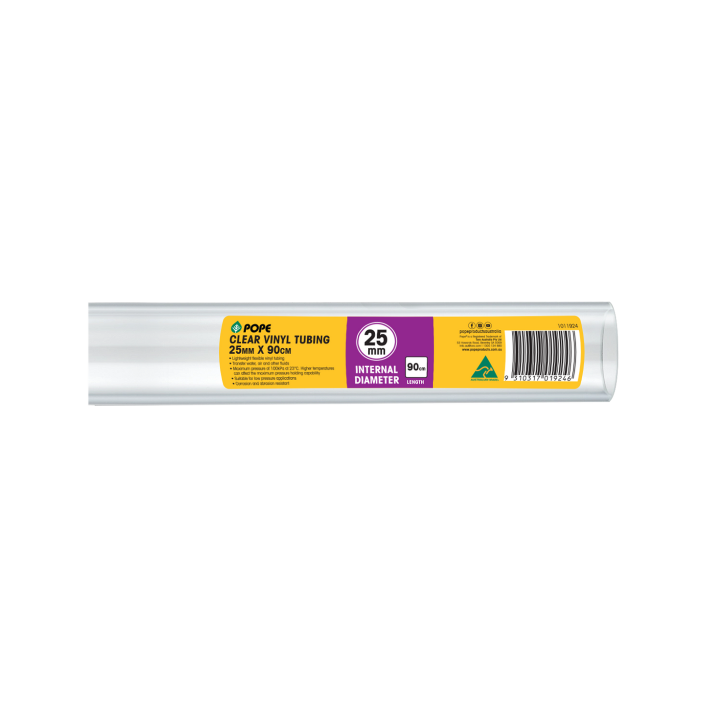 Pope Clear Vinyl Tubing - 25mm