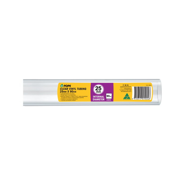 Pope Clear Vinyl Tubing - 25mm