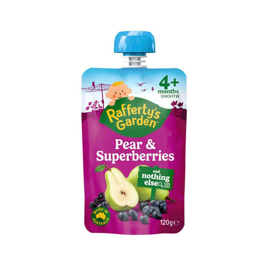 Rafferty's Garden Pear & Superberries Puree and Nothing Else Baby Foo ... 120g