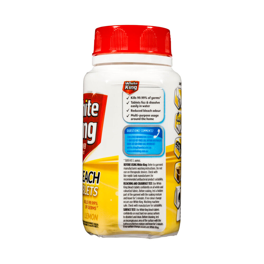 White King Bleach Tablets Lemon - 40 pack