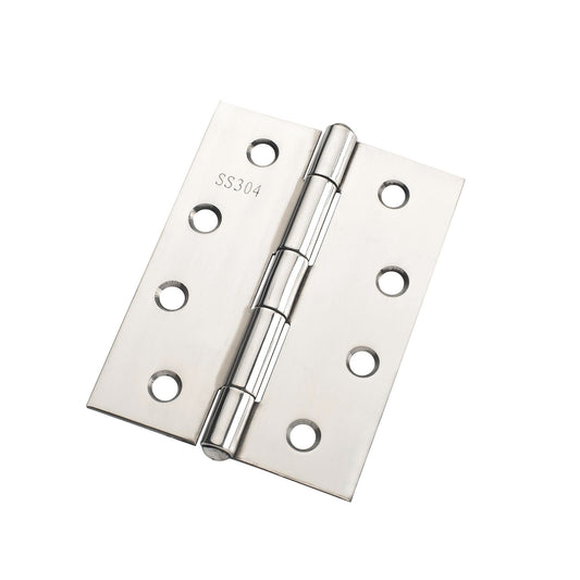 Lane Fixed Pin Butt Hinge - 100mm - Polished Stainless Steel - 20 Pack