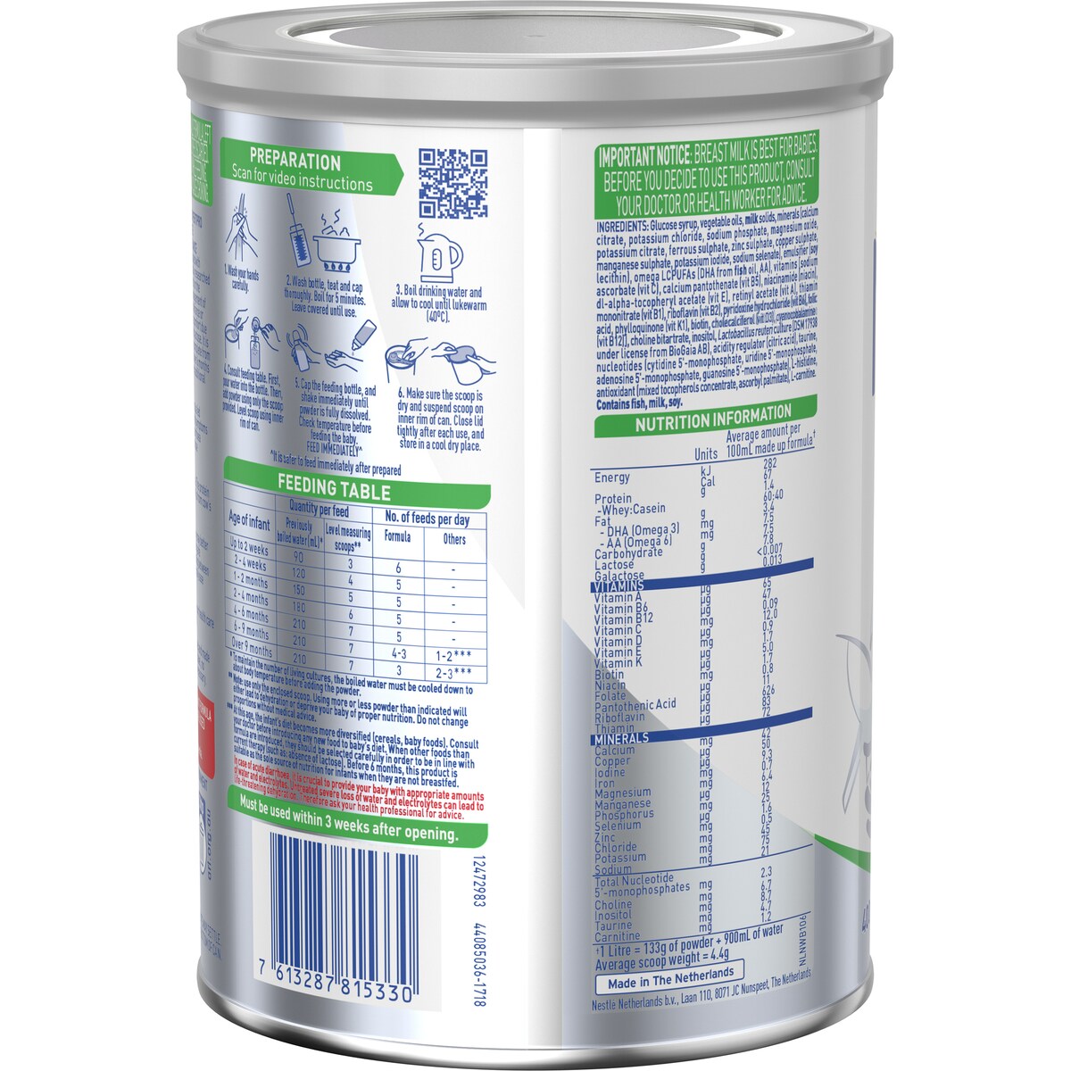 Nestle Nan Expert Pro Lactose Intolerance Formula 400g