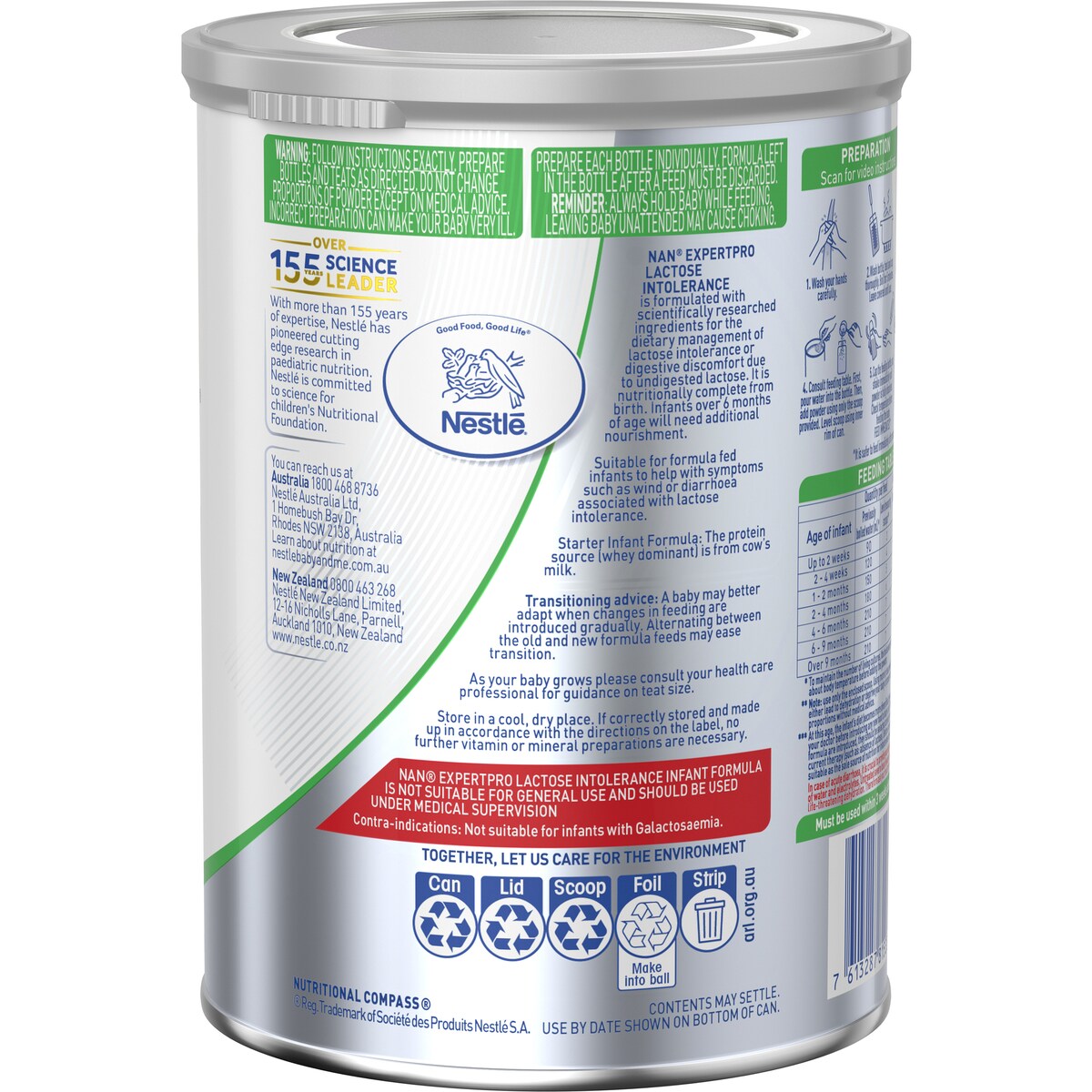 Nestle Nan Expert Pro Lactose Intolerance Formula 400g