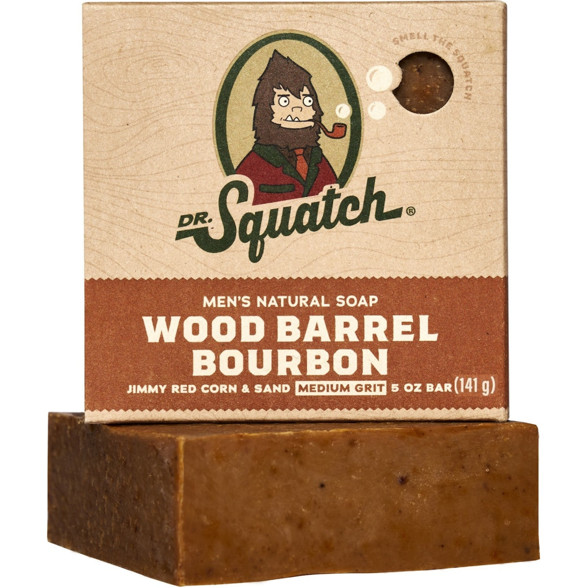 Dr Squatch Mens Natural Soap Bar Wood Barrel Bourbon 141g