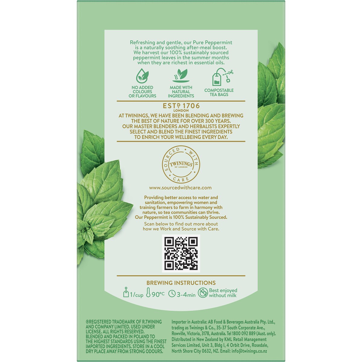 Twinings Pure Peppermint Tea Bags 40 pack