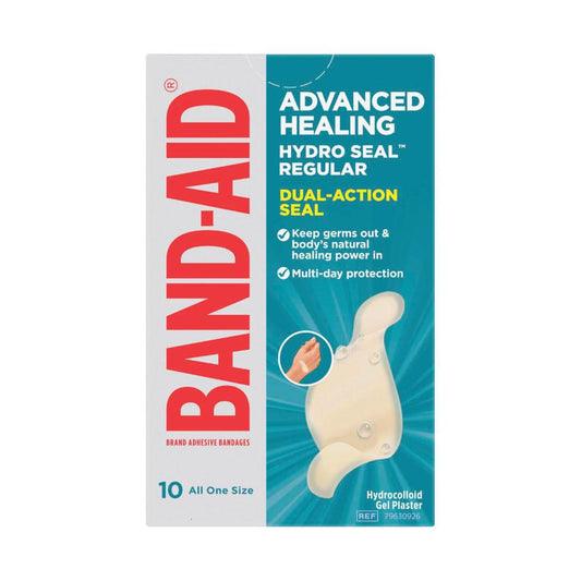 Band-Aid Advanced Healing Hydro Seal Regular Gel Plasters - 10 pack