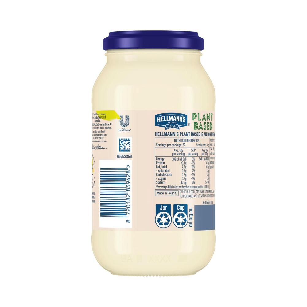 Hellmann's Plant Based Mayonnaise Jar - 320g