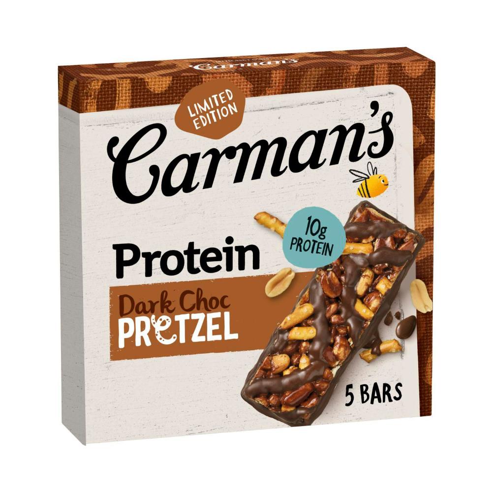 Carman's Protein Bar Dark Choc Pretzel - 200g