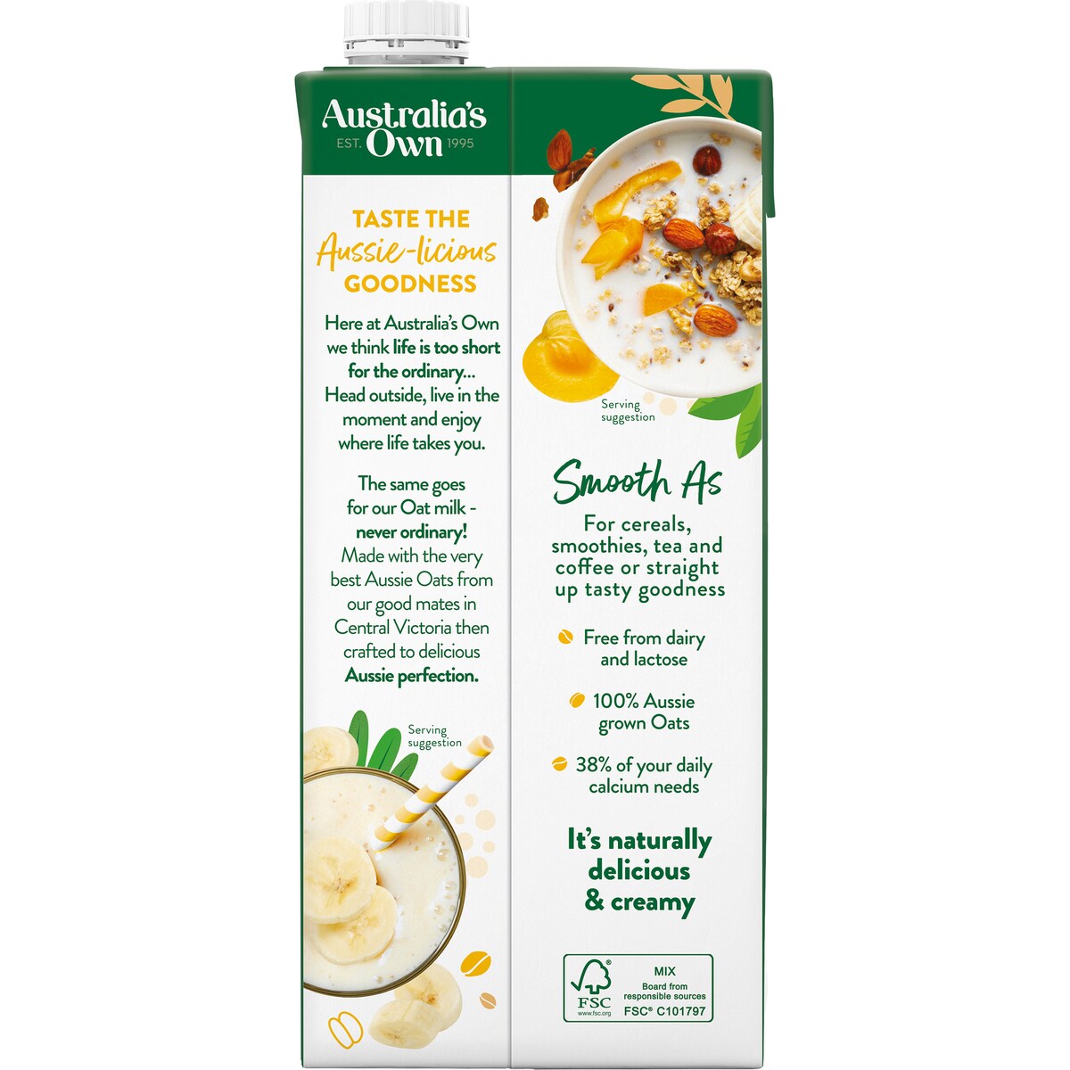 Australias Own Smooth As Oat Milk 1l