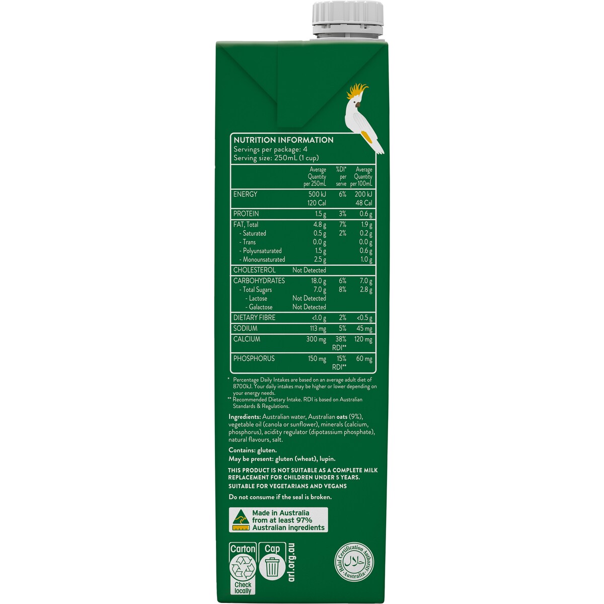 Australias Own Smooth As Oat Milk 1l