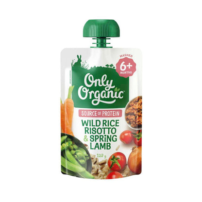 Only Organic Wild Rice Risotto & Spring Lamb 6+ Months - 120g