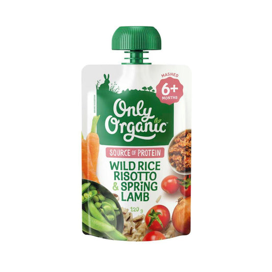Only Organic Wild Rice Risotto & Spring Lamb 6+ Months - 120g