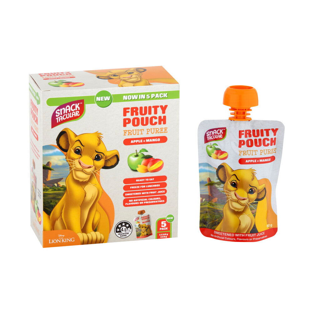 Snacktacular Disney Fruit Pouch Mango 5x90g - 450g