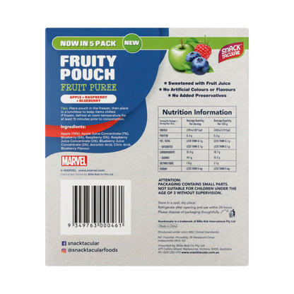 Snacktacular Disney Fruit Pouch Raspberry Blueberry 5X90g - 450g