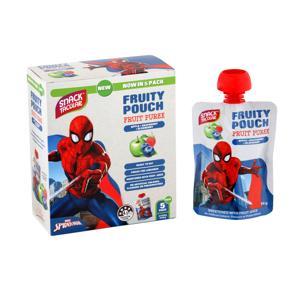 Snacktacular Disney Fruit Pouch Raspberry Blueberry 5X90g - 450g