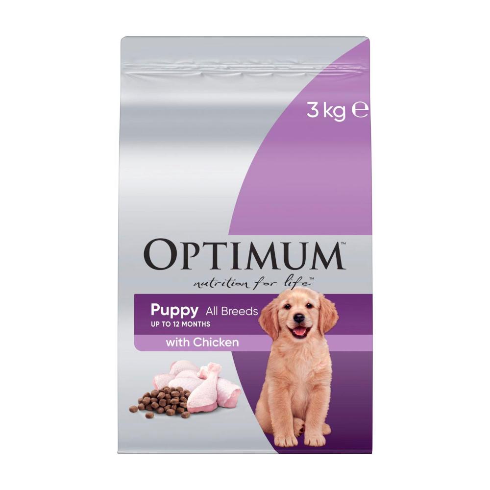 Optimum Puppy All Breed Dry Dog Food With Chicken - 3kg