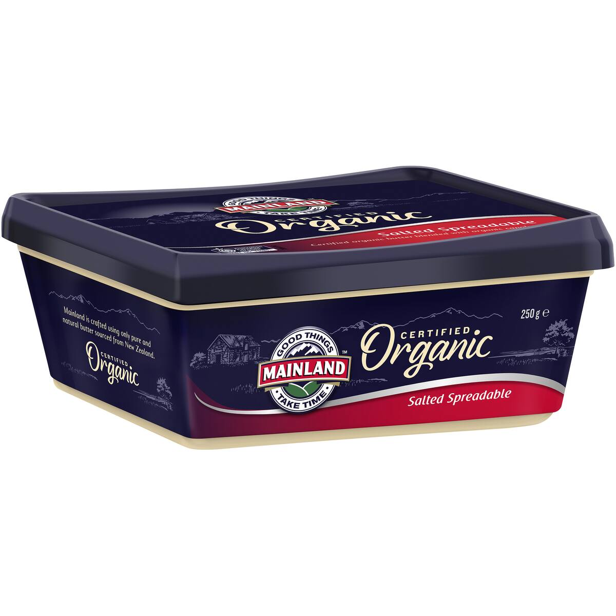 Mainland Organic Spreadable Butter Tub 250g