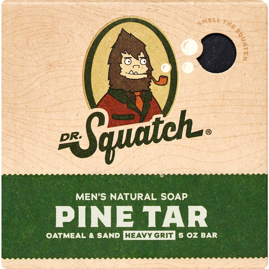 Dr Squatch Men's Natural Soap Bar Pine Tar 140g