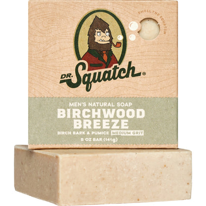Dr Squatch Mens Natural Soap Bar Birchwood Breeze 141g