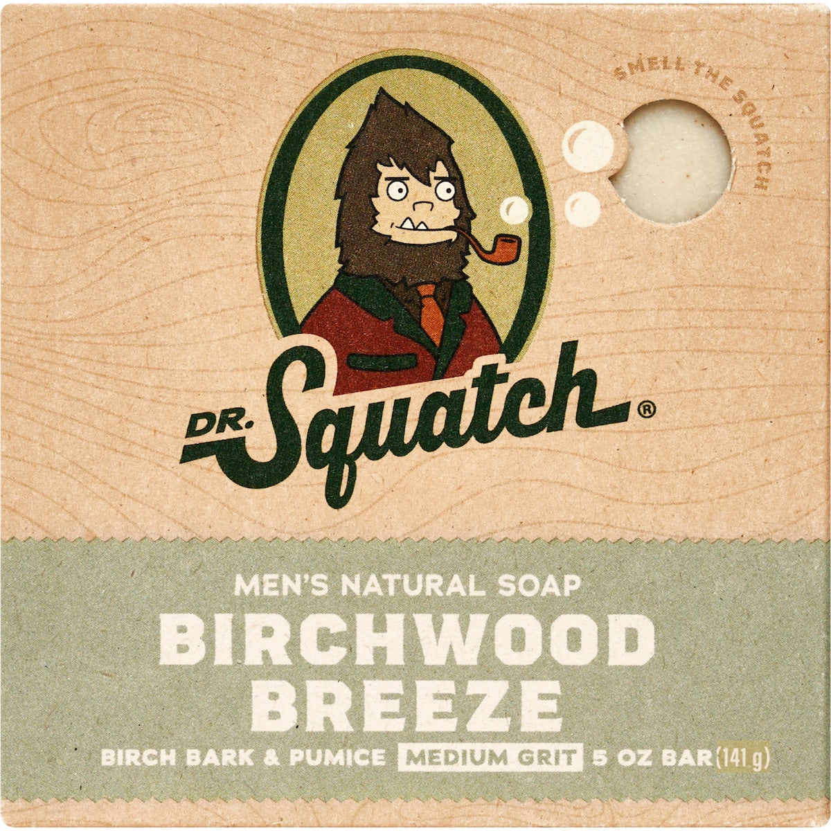 Dr Squatch Mens Natural Soap Bar Birchwood Breeze 141g