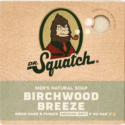 Dr Squatch Mens Natural Soap Bar Birchwood Breeze 141g