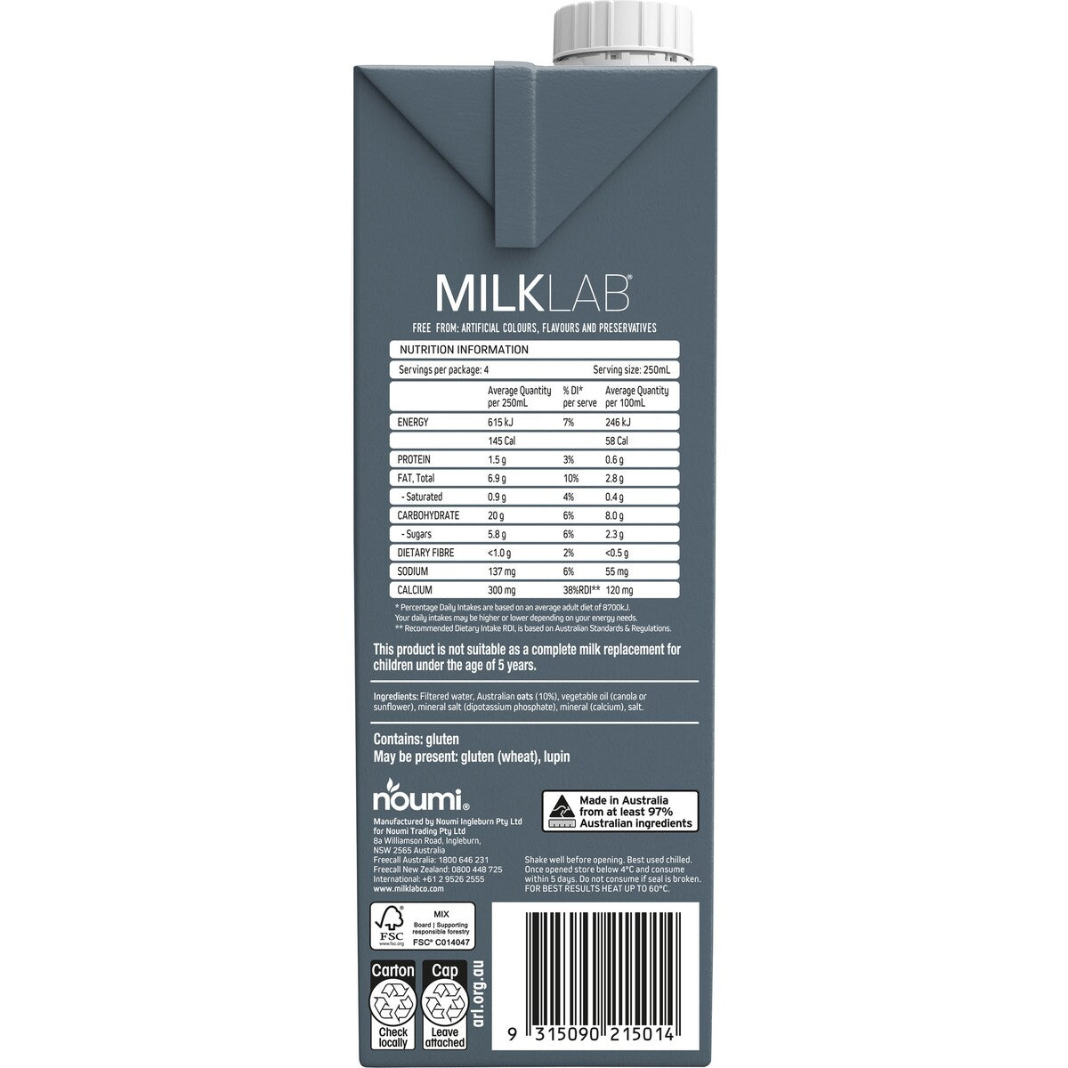 MILKLAB Oat Milk Home Barista Edition 1L
